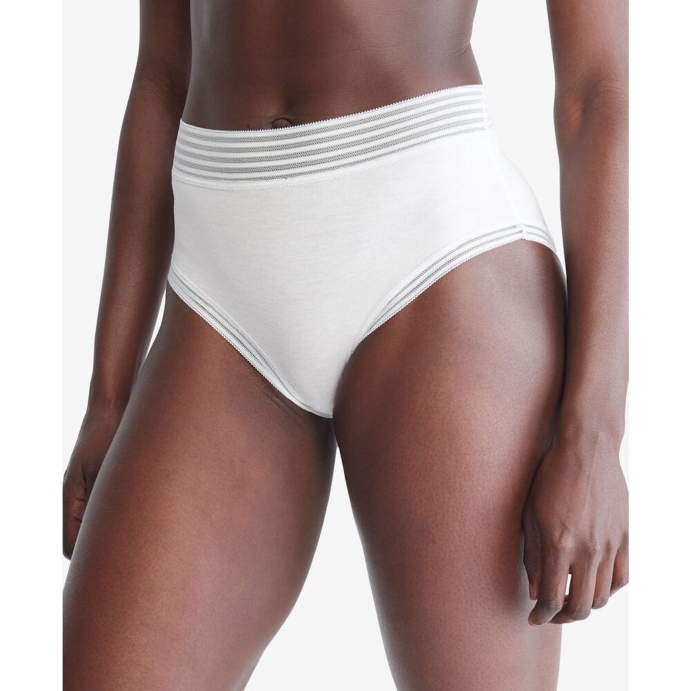 Calvin Klein Ultra-Soft Modal Modern Brief Panty QD3868 Silver Haze White Small